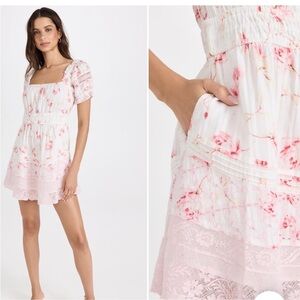 🎀Love Shack Fancy~Amini Pastel Clouds, Floral Dress, With Pockets🎀NWT